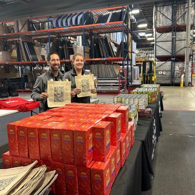 CORT and Move For Hunger Global Network Partner Meal Kit Packing Setup