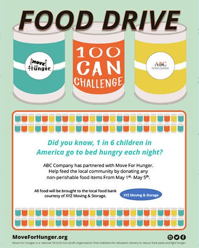 Start A Food Drive | Move For Hunger